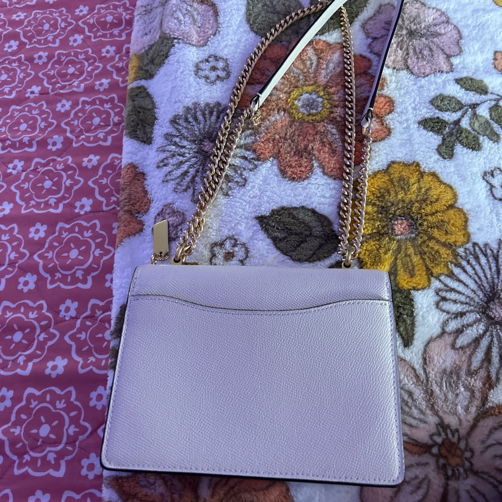 Coach Cream Mini Bag with Gold Chain